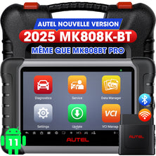 Skaner Autel MaxiCOM MK808K-BT: Identique à MK808BT Pro Valise Diagnostic Auto, 2025 Mise à Niveau MX808S MK808S, BT Ver. MX900, Fonction comme MK900-BT, Test Actif, Test de Batterie, Android 11